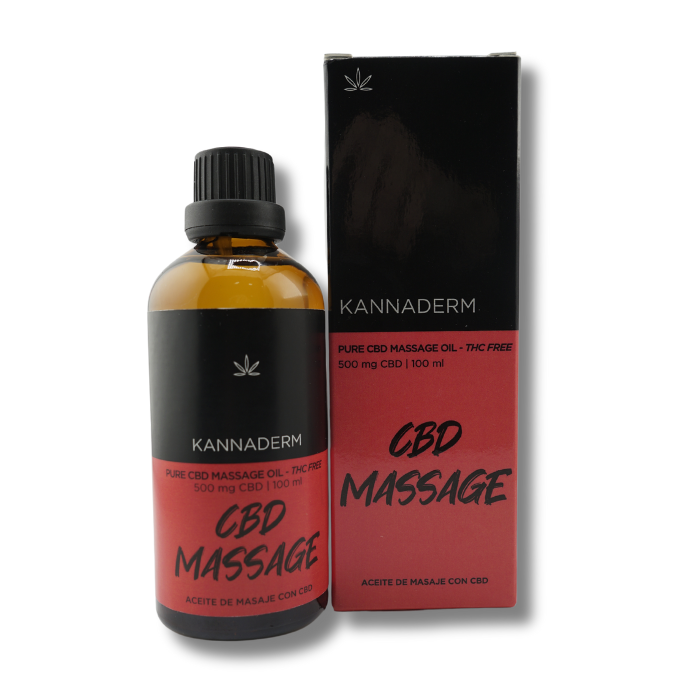 Aceite para masajes con CBD de Kannaderm